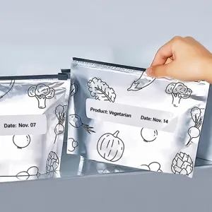 Aluminum Foil Food Storage Bags Ziplock Reusable Freezer Bags Thickened Fresh Keeping Sealing Bags Kitchen Organizer