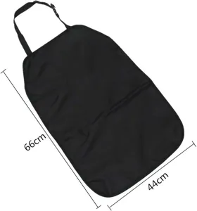 Organizador de respaldo de asiento de coche negro protector impermeable 66x44cm