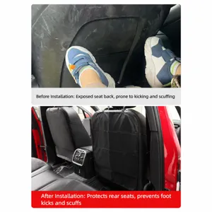 Protector de respaldo de asiento de coche alfombrilla organizador de almacenamiento.