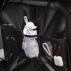 Organizador para respaldo de asiento de coche con bolsillos de red bolsa impermeable
