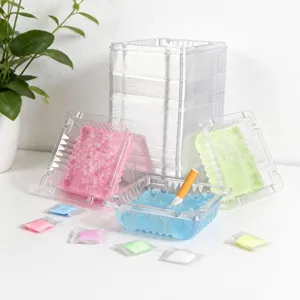 Disposable plastic ashtrays with crystal ash-absorbing sand, smoke-free clean office car use
