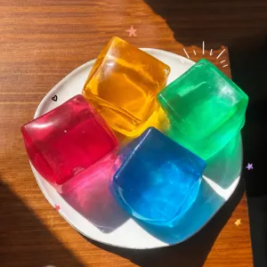 Juguete Squishy Cubo de Hielo Juguete Sensorial Fidget de Crecimiento Lento Cubo Alivio del Estrés Para Niños Y Adultos Regalo Novedad Diario