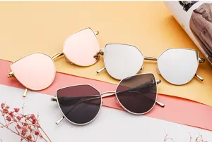 Stylish vintage cat-eye sunglasses with embossed wing detail in multiple trendy lens colors