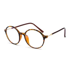 Vintage runde Brille mit Schildpatt-Rahmen für Studenten im modischen koreanischen Stil