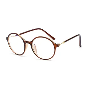 Klassische runde Retro-Brille mit großem Rahmen und einem schicken Schildpatt-Finish