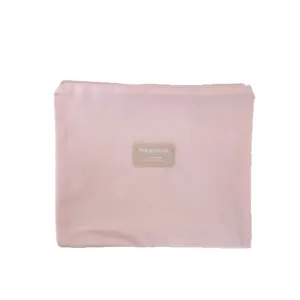 Minimalistische roze opbergtas met rits voor cosmetica en accessoires