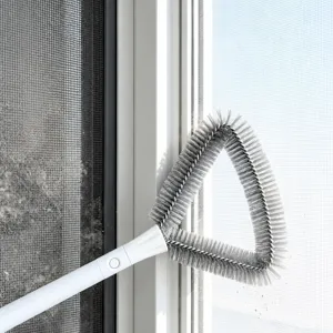 Multifunctional Triangle Window Screen Cleaning Brush PP Plastic Handheld Mesh Net Cleaner Tool For Home Glass Washing