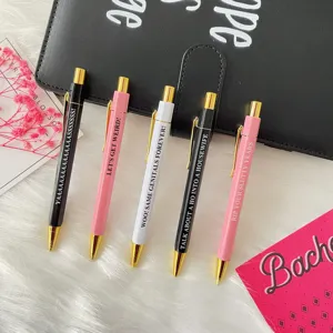 Set de 5 bolígrafos para despedida de soltera con citas divertidas y detalles.