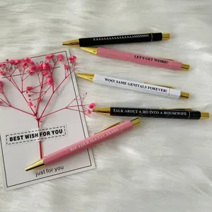 Set de bolígrafos para despedida de soltera con textos divertidos, 5 piezas con tarjeta.