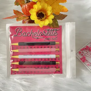Set de bolígrafos de despedida de soltera con frases divertidas, 5 bolígrafos para fiestas.