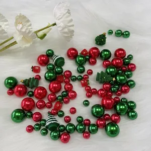 Christmas vase filler pearls and mini tree decorations for holiday home decor details.