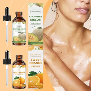 Close-up detail showcasing essential oil dropper bottles and nourishing skin application.