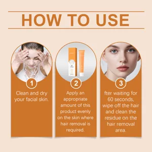Crème dépilatoire faciale douce Jaysuing pour un soin de la peau lisse et propre.