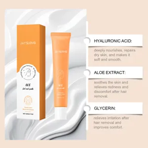 Détail de crème dépilatoire pour le visage Jaysuing à l'extrait d'aloès, douce et hydratante.