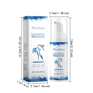 OceAura hair removal mousse 60ml gentle and smooth skin care for body underarm legs and arms.