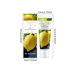 OceAura Basil Lemon Body Smoothing Milk 100g, ενυδατικό γαλάκτωμα σώματος για απαλή επιδερμίδα.