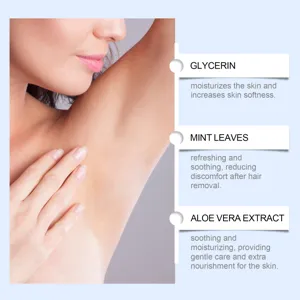 Close-up detail of smooth underarm skin care, highlighting natural soothing and moisturizing.