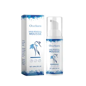 OceAura hair removal mousse 60ml gentle and smooth skin care for whole body use formula.