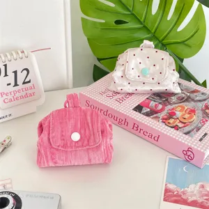 Polyester Modern Minimalistisch Cosmeticatas Opslag Stippen Gestreopt Mini Oortelefoon Kabel Organizer Voor Dames