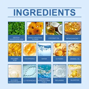 South Moon skincare cream key natural ingredients and formula details infographic display.