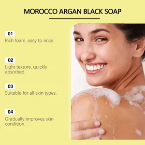 Savon noir à l'argan du Maroc savon de bain nettoyant pour le corps naturel soin de la peau