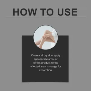 Body care cream usage instructions guide infographic showing application steps for smooth skin.