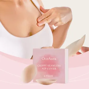 Solid Silicone Nipple Cover Invisible Breast Lift Tape Seamless Breathable Push Up Pasties For Women Daily Wear