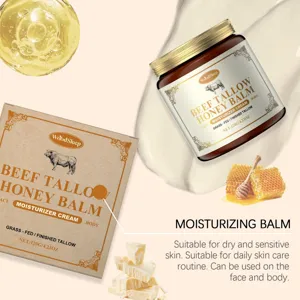 WOODSLEEP beef tallow honey balm for dry sensitive skin, deep moisturizing face and body care.