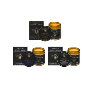 Set di balsamo idratante naturale al sego di manzo nutrito ad erba e miele 100g