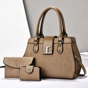 Set borsa donna in tela grande capacita borsa a mano casual elegante borsa con manico
