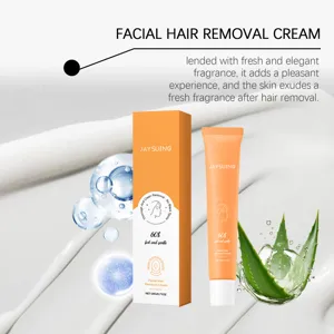 Jaysuing creme depilatoire douce a l aloe vera pour le visage propre et lisse.