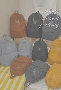 Japanese Harajuku style plaid large capacity student school bag casual double shoulder backpack