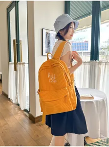 Japanese ins Harajuku plaid large capacity student schoolbag casual canvas backpack for women