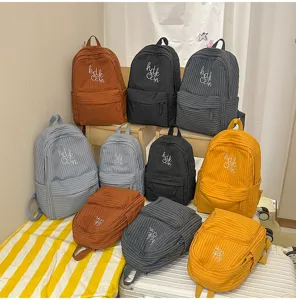 Japanese style Harajuku plaid large capacity student school bag backpack for daily use.