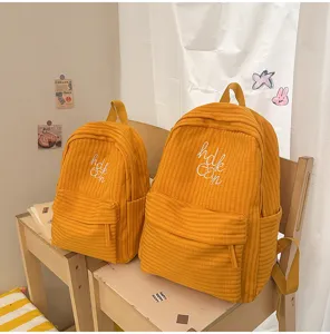 Japanese INS style plaid student backpack large capacity double shoulder bag for girls