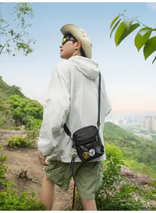 Modische Nylon Umhängetasche für Damen und Herren, taktische Handytasche Outdoor Schultertasche.