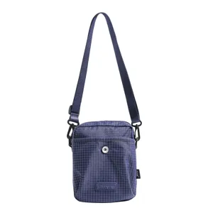 Blue plaid small crossbody bag for daily commute and outdoor travel, lightweight and stylish.