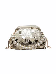 Exquisite sequin kiss-lock women evening bag sweet style stylish single shoulder crossbody bag