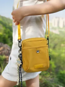 Fashion Unisex Nylon Plaid Square Crossbody Bag Lightweight Outdoor Travel Shoulder Bag Casual Commuter Sling Bag Hiya