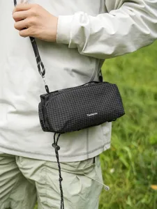 Bolso cruzado a cuadros informal para mujer y hombre, bolso ligero para viaje diario.