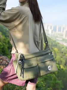 Nylon messenger bag casual crossbody shoulder bag for women daily student commuting outdoor