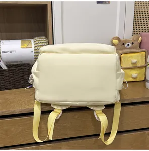 Simple minimalist casual school backpack with adjustable straps large capacity daily use