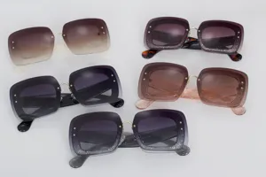 Fashion large frame gradient sunglasses women stylish sun glasses versatile eyewear set