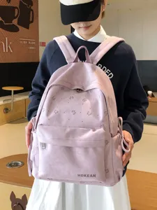 Japanischer minimalistischer Schleifen-Rucksack für Schülerinnen, modische Schultasche.