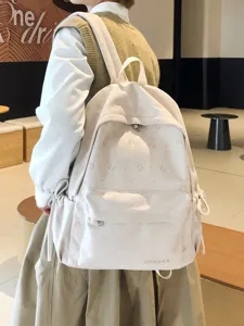 Japanischer minimalistischer Schleifen Rucksack für Schülerinnen, modische Schultasche.