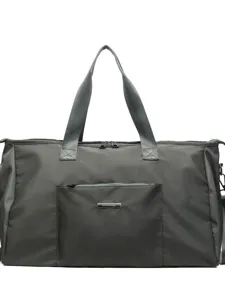 Grote grijze reistas, casual sport fitness schoudertas voor heren en dames, waterdichte tas.