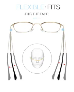 Retro semi-rimless metal optical glasses frame with flexible temples for daily wear.
