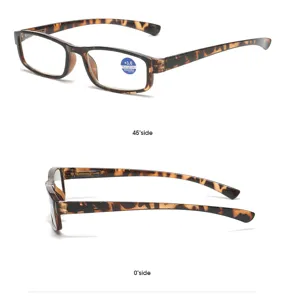 Detailansicht der stilvollen Schildpatt-Lesebrille mit Blaulichtfilter und leichtem Gestell.