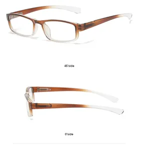 Stilvolle kleine Lesebrille mit Farbverlauf braun Blaulichtfilter leicht und komfortabel
