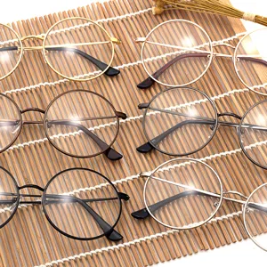 Occhiali da vista rotondi in metallo per donne, stile vintage lenti trasparenti 3180